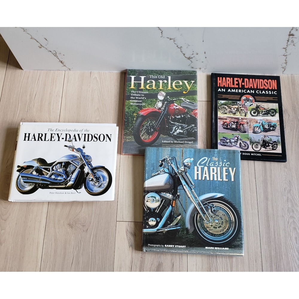 Harley Davidson Book Lot 4 Hardcover Coffee Table History Collector Vintage